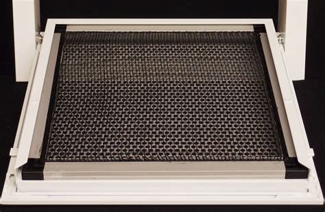 24" X 12" Aluminum Return Filter Grille with Easy Push Self Lock & Re-Useable Mesh Filter - Return Air HVAC Vent Duct [Outer Dimensions: 25.2w X 13.2h