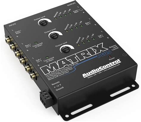 Exclusive AudioControl Matrix Plus Black Six Channel Line Driver with Remote Level Control Input
