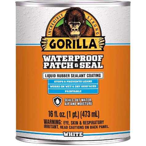 Super Brands Gorilla Waterproof Patch & Seal Liquid, Black, 16 Ounces, (Pack of 6)