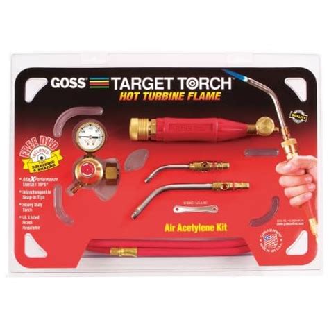 New Product Goss - 328-KX-4B KX-4B Soldering Brazing Torch Kit for "B" Acetylene Tanks with GA-5 and GA-14 Target Tips and Hot Turbine Flame