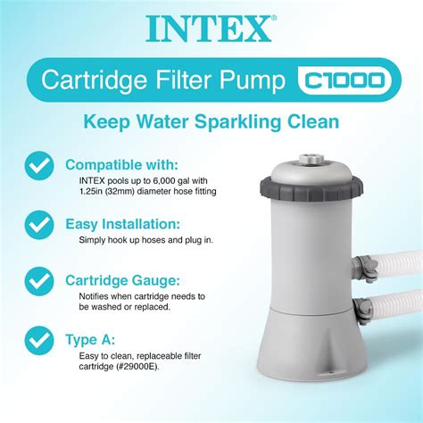 Review Intex 1000 GPH (Gallon Per Hour) Pool Filter Pump