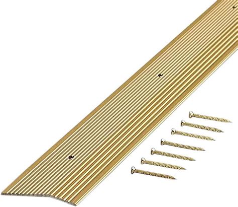 M-D Building Products 79244 Extra Wide Fluted 2-Inch by 36-Inch Carpet Trim, Satin Brass