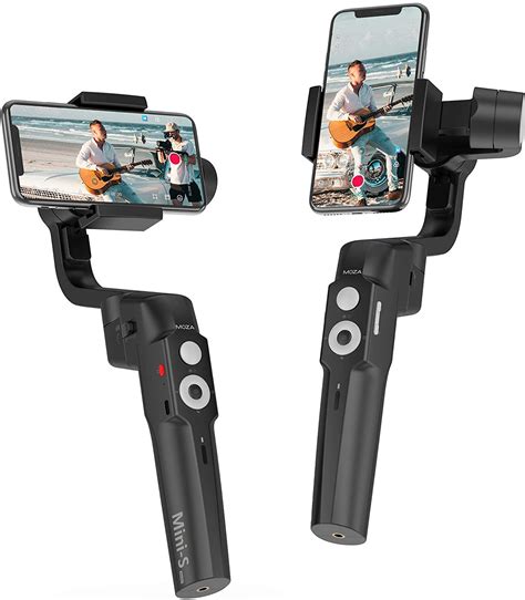 MOZA Handheld Smartphone Gimbal Stabilizer Mini-S with Flexible Extension Pole Support for Android iPhone Easier Self-Shooting Multiple Modes Wider Angle