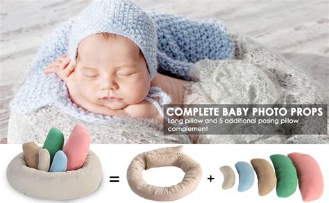 Crazy Clearance Oenbopo Newborn Photography Props Bundle, Baby Photography Basket Pictures DIY Baby Photoshoot for Professional Photos Infant Posing Props (Khaki)