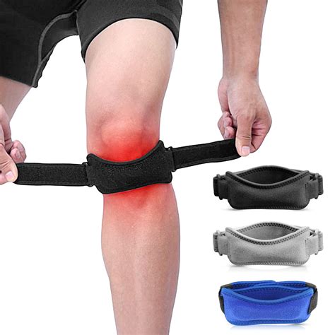 🔥 Crazy Deals Single Patella Knee Strap Support Stabiliser & Jumpers Knee Band - Patella Tendon Strap for Osgood Schlatter, Running, Patellar Tendonitis, Meniscus Tear, Women, Men, Youth (Black Regular)
