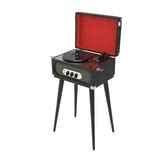 Product Deal Sylvania Bluetooth Retro Turntable with Stand & FM Radio (Blue), 17.90in. X 12.30in. X 9.90in