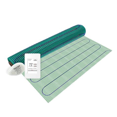 Limited Stock WarmlyYours TempZone Electric Floor Heating Mat, 24 sq. ft. (3' x 8'), Green