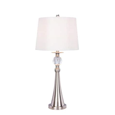 Featured Product m.r. lamp and shade W-m.r.1525 Table Lamp, 30.75", Brushed Steel