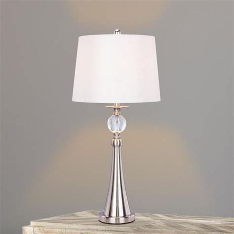 Featured Product m.r. lamp and shade W-m.r.1525 Table Lamp, 30.75", Brushed Steel